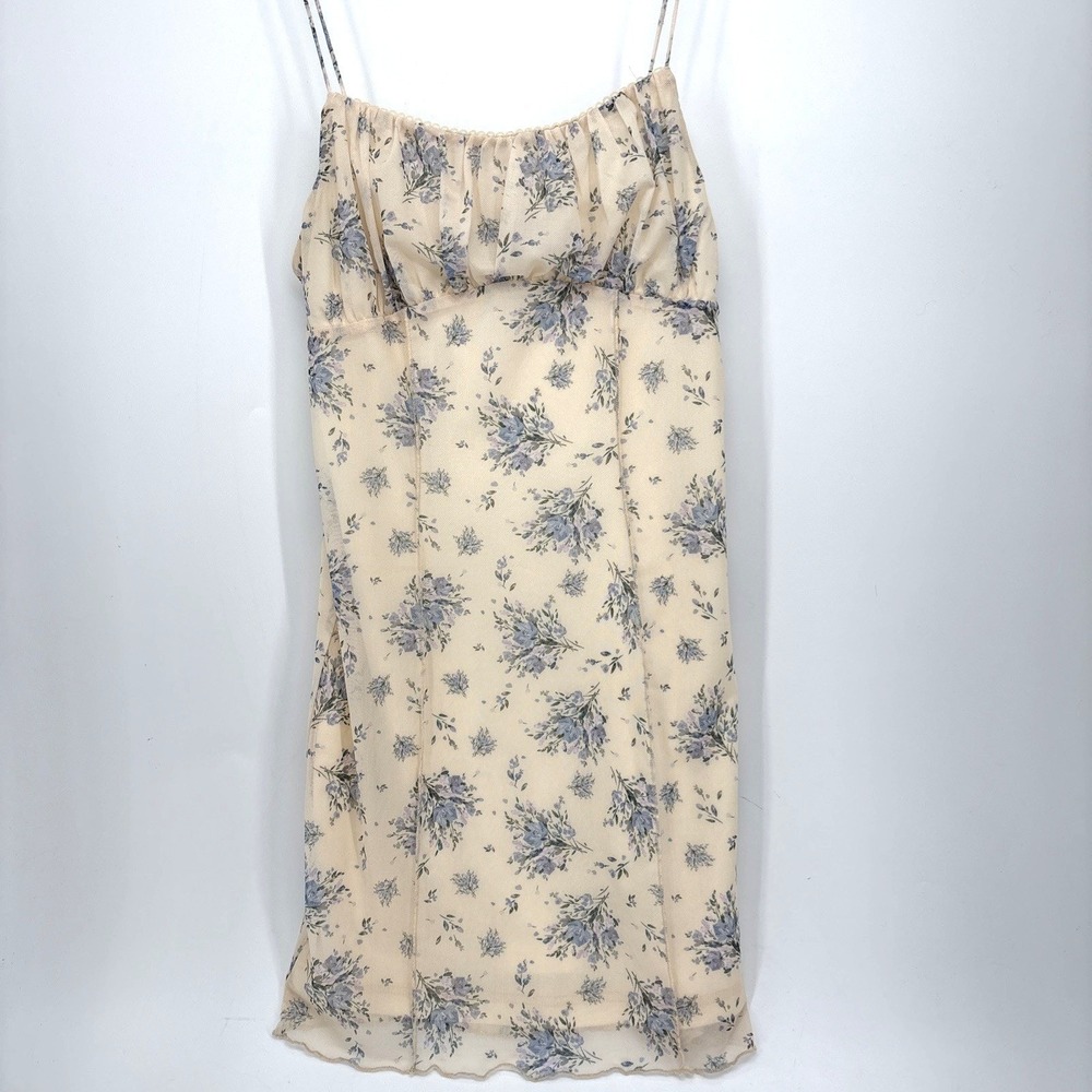 Cotton Candy LA Milkmaid Mini Slip Dress Medium Floral Graduation Cottagecore